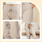 📢📢50% OFF !! ⏰3/4 High-Waist Slim Fit Drawstring Pocket Joggers