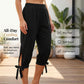 📢📢40% OFF !! ⏰Women's Casual Elastic Waistband Capri Pants