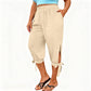 📢📢40% OFF !! ⏰Women's Casual Elastic Waistband Capri Pants