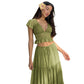 📢📢40% OFF !! ⏰Elegant Lace V-Neck Top & Maxi Skirt Set