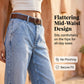 📢📢40% OFF !! ⏰Women's High Waisted Cropped Barrel Jeans