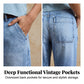 📢📢40% OFF !! ⏰Women's High Waisted Cropped Barrel Jeans