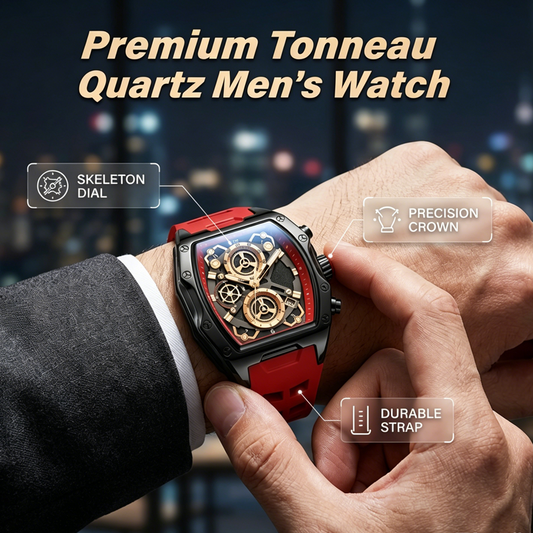 📢📢40% OFF !! ⏰Men's Tonneau Quartz Watch