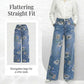📢📢40% OFF !! ⏰Women's Floral Print Straight-Leg Jeans