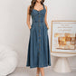📢📢40% OFF !! ⏰Women's Button-Front Denim Dress