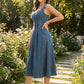 📢📢40% OFF !! ⏰Women's Button-Front Denim Dress