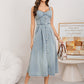 📢📢40% OFF !! ⏰Women's Button-Front Denim Dress