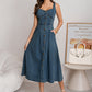 📢📢40% OFF !! ⏰Women's Button-Front Denim Dress
