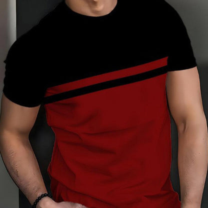 📢📢50% OFF !! ⏰Men's Color-Block Crew Neck T-Shirt