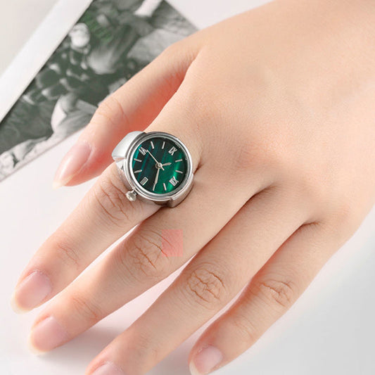 📢📢50% OFF !! ⏰Creative Round Quartz Finger Ring Watches