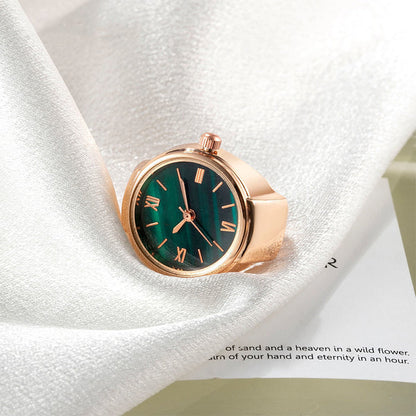 📢📢50% OFF !! ⏰Creative Round Quartz Finger Ring Watches