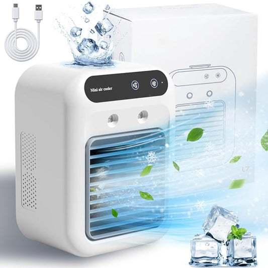 📢📢40% OFF !! ⏰Mini Portable Air Conditioner Cooler Humidifier