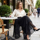 📢📢35% OFF !! ⏰Women's Asymmetrical Chiffon Wide-Leg Pants
