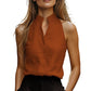 📢📢40% OFF !! ⏰Summer Sleeveless Stand Collar V-Neck Top