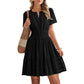 📢📢40% OFF !! ⏰Women's Short Sleeve Tiered Mini Dress