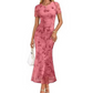 📢📢40% OFF !! ⏰Women's Floral Mesh Mermaid Midi Dress