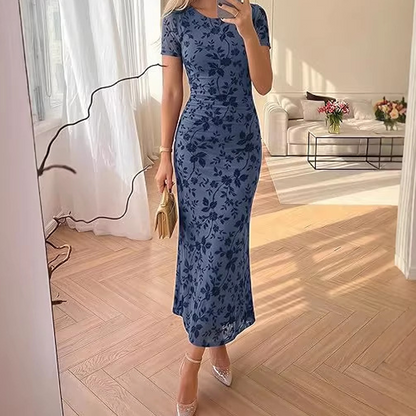 📢📢40% OFF !! ⏰Women's Floral Mesh Mermaid Midi Dress
