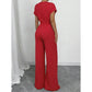 📢📢40% OFF !! ⏰Elegant Asymmetrical Neckline Polka Dot Jumpsuit