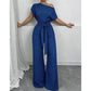 📢📢40% OFF !! ⏰Elegant Asymmetrical Neckline Polka Dot Jumpsuit