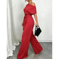 📢📢40% OFF !! ⏰Elegant Asymmetrical Neckline Polka Dot Jumpsuit