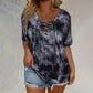 📢📢50% OFF !! ⏰Women's Tie-Dye Lace-Up V-Neck T-Shirt