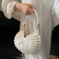 📢📢40% OFF !! ⏰Knitted Seashell Tote Bag with Pearl Strap