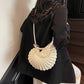 📢📢40% OFF !! ⏰Knitted Seashell Tote Bag with Pearl Strap