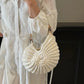 📢📢40% OFF !! ⏰Knitted Seashell Tote Bag with Pearl Strap