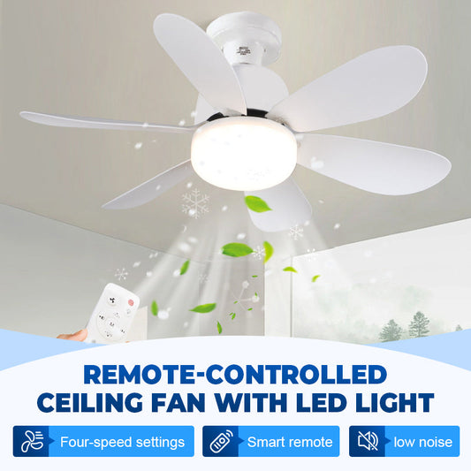 📢📢40% OFF !! ⏰2-in-1 Remote-Controlled Ceiling Fan with LED Light