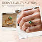 📢📢50% OFF !! ⏰Green Synthetic Crystal Ring with Intricate Leaf