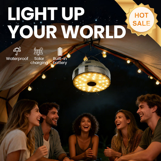📢📢40% OFF !! ⏰Solar Camping Light with 20m Light Strip