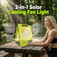 📢📢40% OFF !! ⏰Solar-Powered Fan with LED Lantern