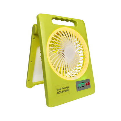 📢📢40% OFF !! ⏰Solar-Powered Fan with LED Lantern