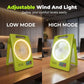 📢📢40% OFF !! ⏰Solar-Powered Fan with LED Lantern