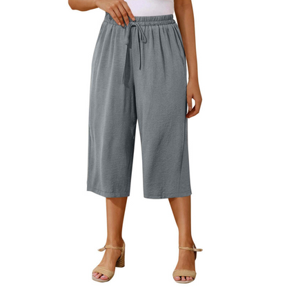 📢📢50% OFF !! ⏰Women's Casual Drawstring Waist Capri Pants