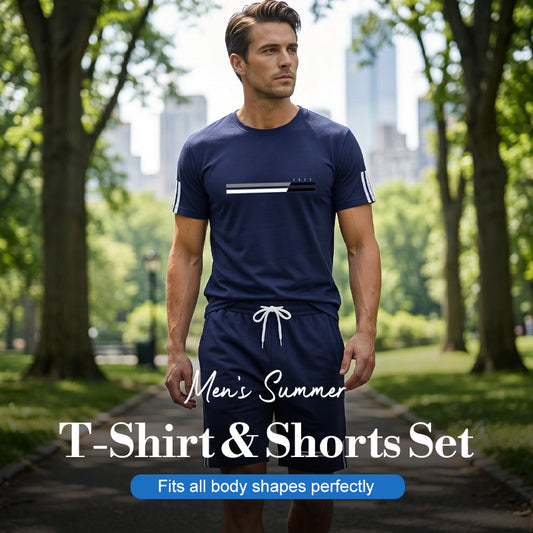 📢📢40% OFF !! ⏰Men's Summer T-Shirt & Shorts Set