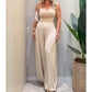 📢📢50% OFF !! ⏰Sleeveless Cutout Wide-Leg Jumpsuit with Back Tie