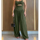 📢📢50% OFF !! ⏰Sleeveless Cutout Wide-Leg Jumpsuit with Back Tie