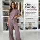 📢📢40% OFF !! ⏰Women's Top & Wide-Leg Pants Set
