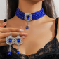📢📢50% OFF !! ⏰Luxury Crystal Choker & Earring Set