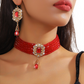 📢📢50% OFF !! ⏰Luxury Crystal Choker & Earring Set