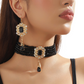 📢📢50% OFF !! ⏰Luxury Crystal Choker & Earring Set