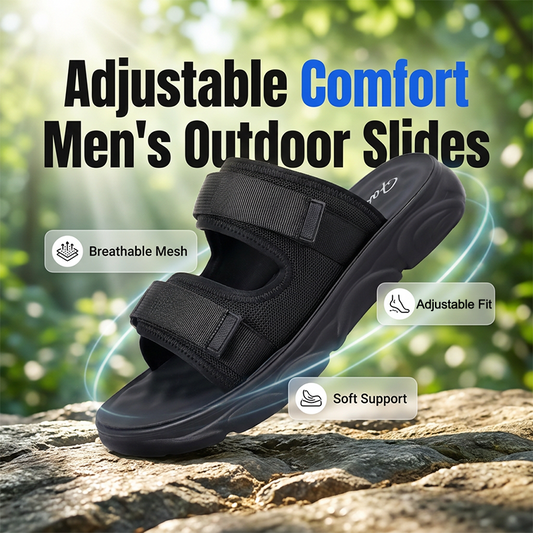 📢📢40% OFF !! ⏰Men's Adjustable Dual-Strap Slide Sandals