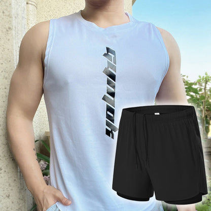 📢📢50% OFF !! ⏰ Men's Summer Athletic Tank Top & Loose Shorts Two-Piece Suit – Quick-dry, breathable & lightweight – perfect for gym, running or hot weather 🔥
