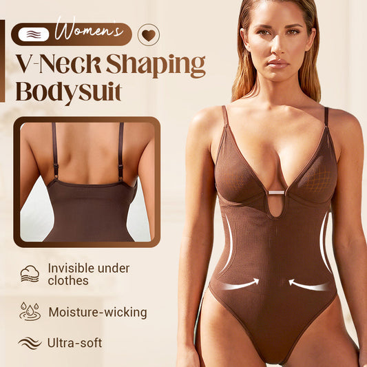 📢📢50% OFF !! ⏰Women's Deep V-Neck Waist Shaping Bodysuit