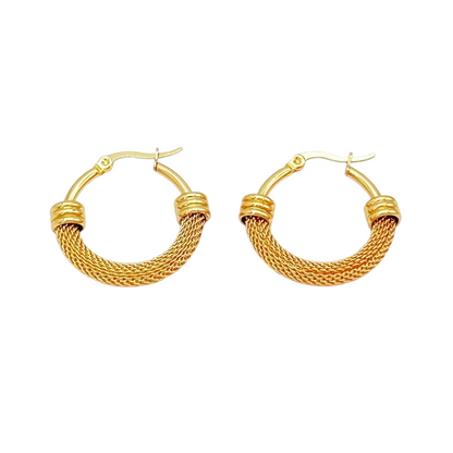 Women's Textured Hoop Earrings