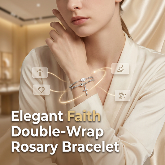 📢📢BUY 1 GET 1 FREE !! ⏰Double-Wrap Rosary Beaded Bracelet