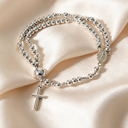 📢📢BUY 1 GET 1 FREE !! ⏰Double-Wrap Rosary Beaded Bracelet