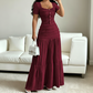 📢📢40% OFF !! ⏰Women's Square Neck Bodice & Maxi Skirt Set