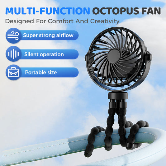 📢📢50% OFF !! ⏰Mini Handheld Multi-Function Octopus Fan